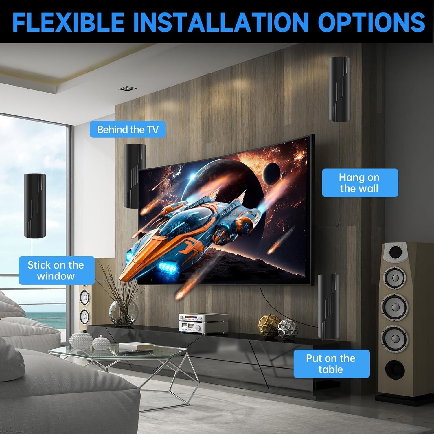 2025 Strongest Digital TV Antenna - Access 1500 Free Local Channels Easily