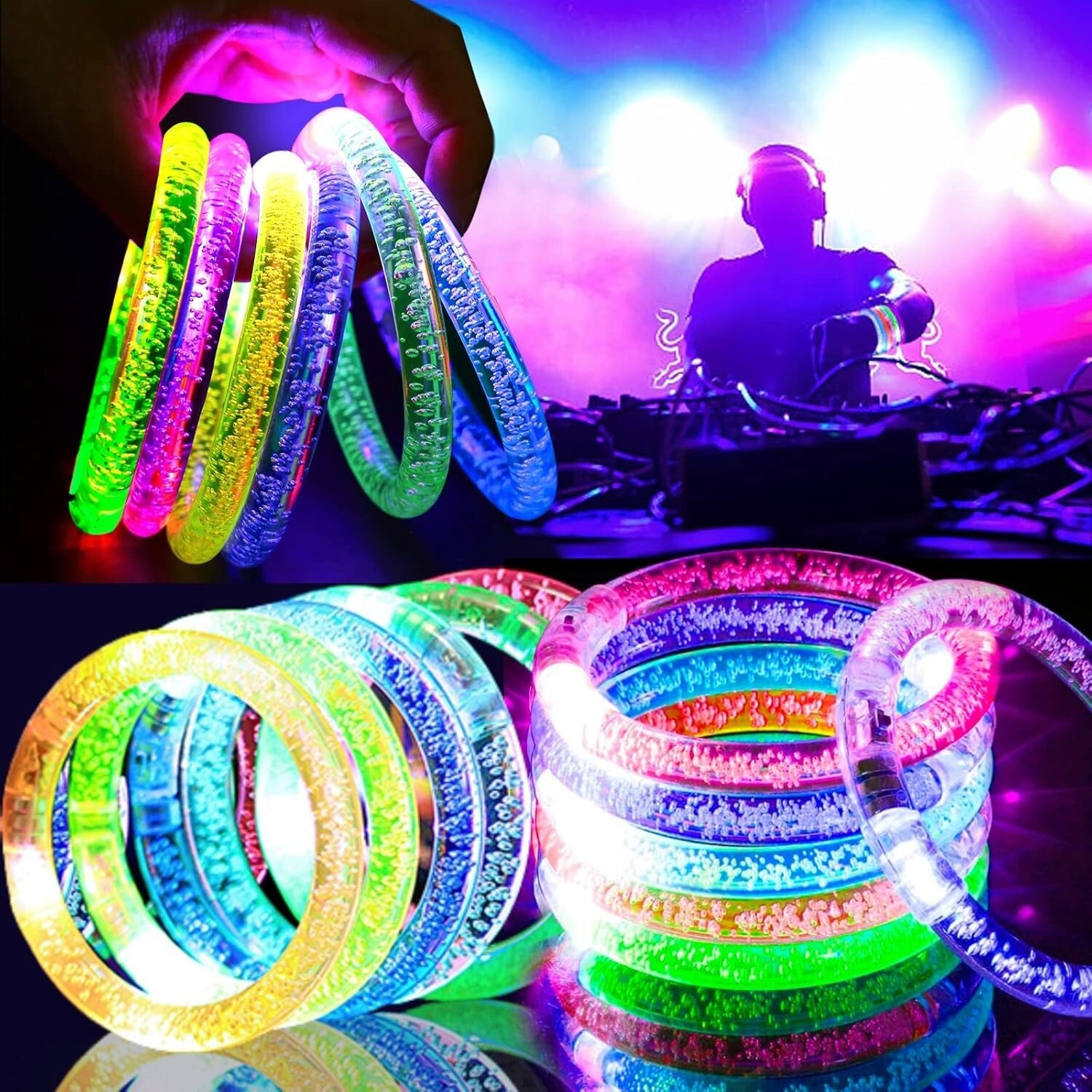 Eye-Catching 90PCS LED Glow Bracelets - The Ultimate Party Favors for All Ages
