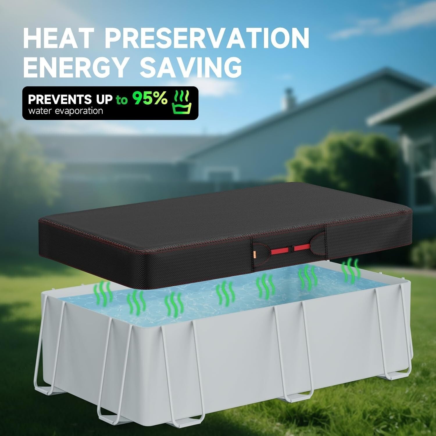 10x16' Rectangular Solar Cover - Versatile & Energy Saving Pool Protection