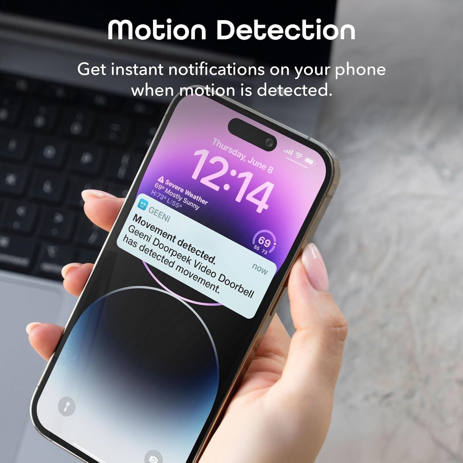Advanced Motion Detection Video Doorbell with Night Vision & App Control