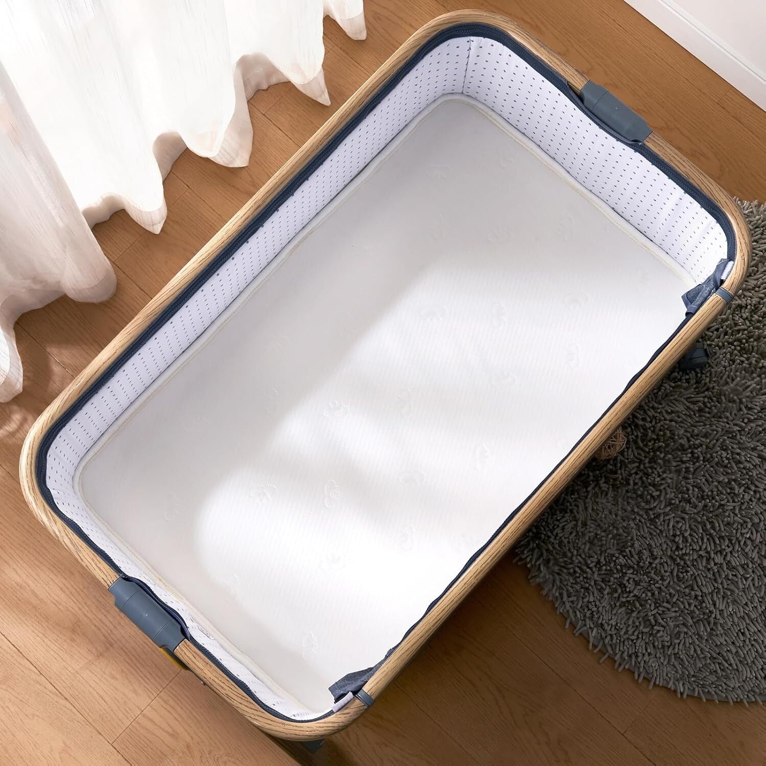 Firm Support Baby Bassinet Mattress 47x23.6 - Soft Breathable Fabric Design