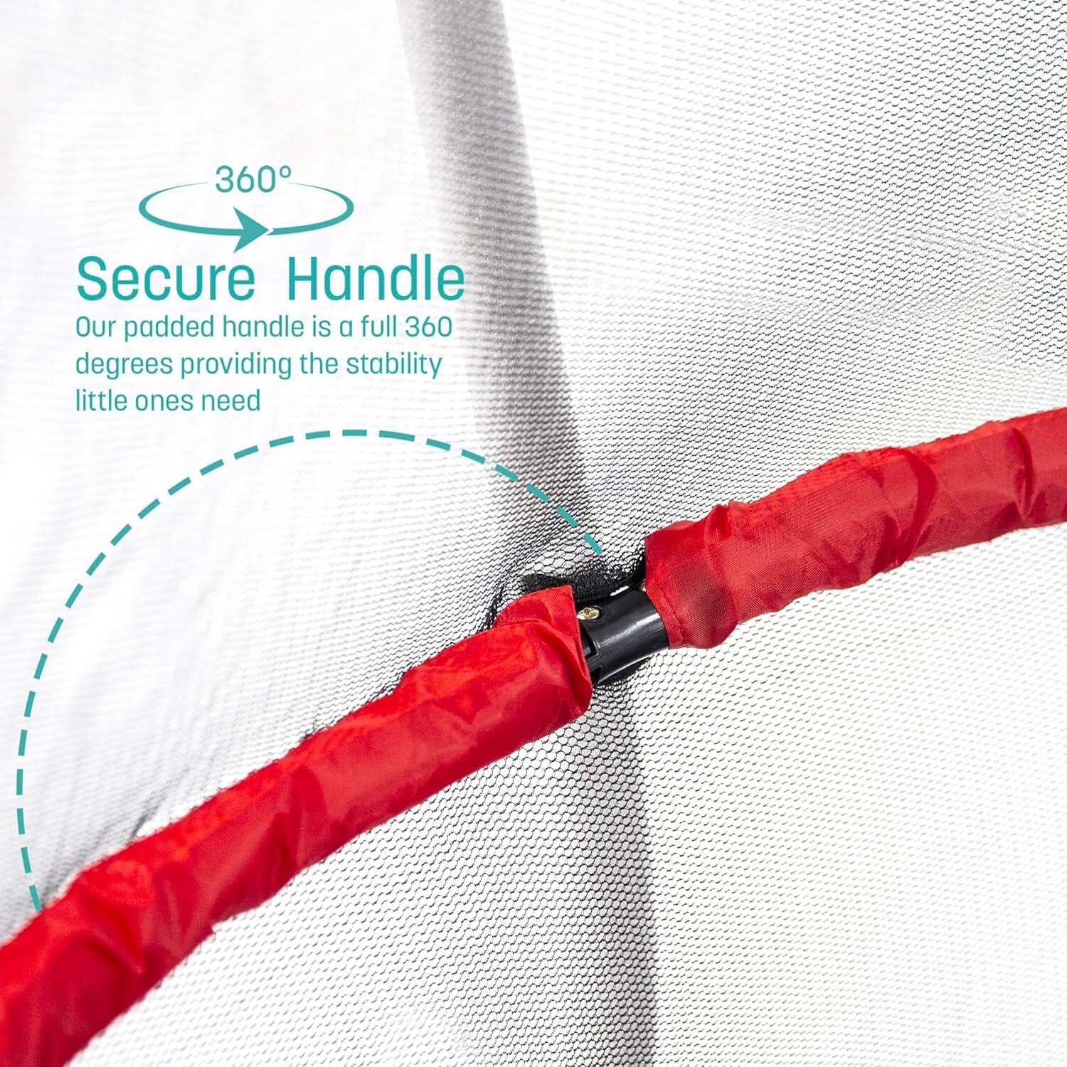 60-Inch Mini Trampoline with Safety Net for Toddlers - Sea Adventure Theme