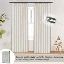 Load image into Gallery viewer, Luxury Pinch Pleat Blackout Drapes, 40x102 in, Rustic Natural Fabric - 2 Panels
