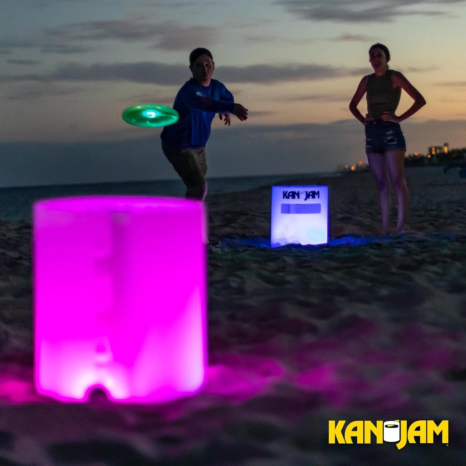 Kan Jam Illuminate - LED Outdoor Disc Toss Game with Carry Bag & Night Features