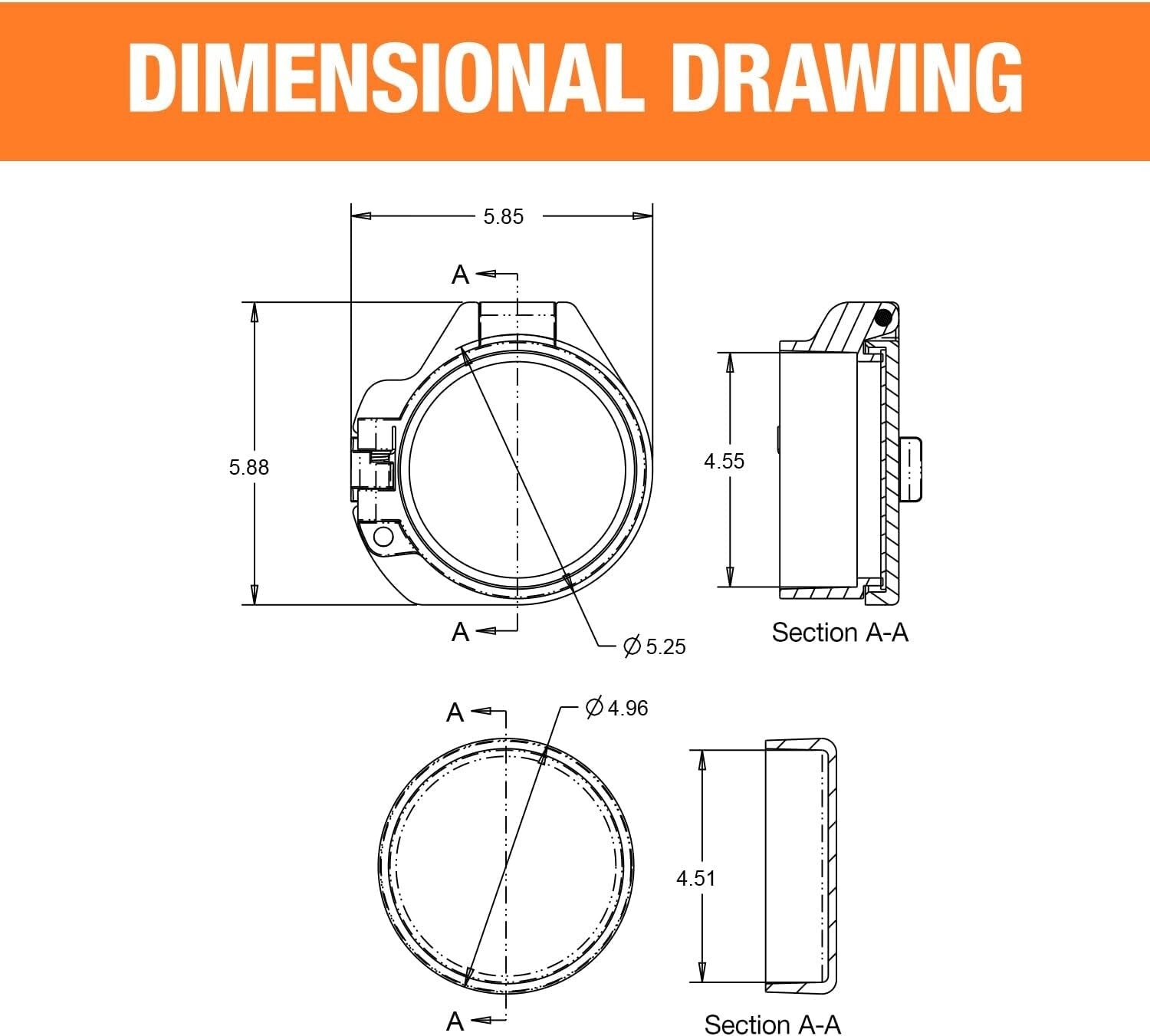 4 Inch PVC Conduit Carrier Kit - Weather-Resistant with Spring-Loaded Latch