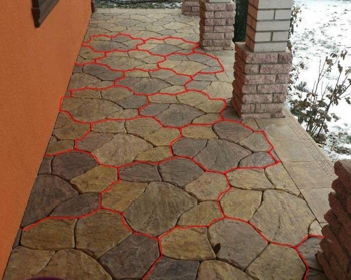 6 Pack Reusable Concrete Molds for Stunning Flagstone Pathway Designs