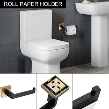 Load image into Gallery viewer, Premium Stainless Steel 5-Piece Black &amp; Gold Towel Bar Set for Modern Bathrooms