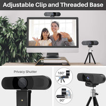 Load image into Gallery viewer, 3 in 1 1080P Webcam with Built-in Speakers, Microphones &amp; Low Light Correction