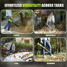 Load image into Gallery viewer, Cordless Leaf Blower with 560 CFM &amp; 180 MPH Power - 2× 4.0Ah Batteries Included