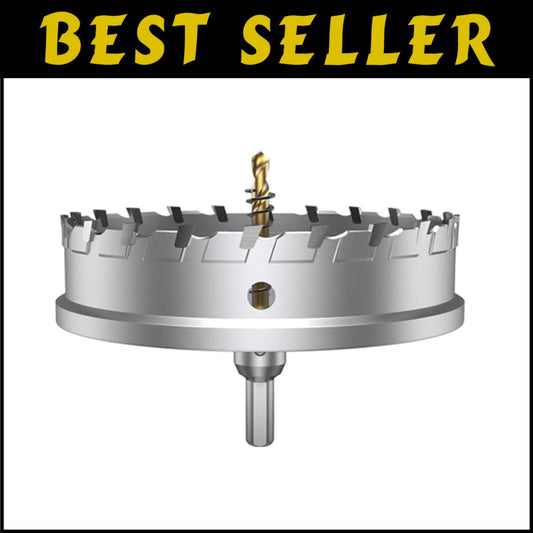 Robust Tungsten Carbide Tipped Hole Saw Drill Bit Set with Pilot Bits Included