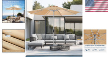 Load image into Gallery viewer, Elegant 9FT Outdoor Umbrella with UV Protection and Easy Crank Mechanism