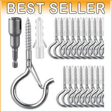 Load image into Gallery viewer, Secure Your Outdoor Lights: 100 Pcs Swivel Hook Set with Safety Buckle Design