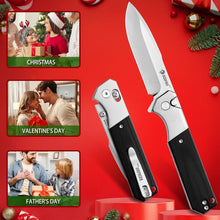 Load image into Gallery viewer, EDC Tactical Knife: 3.48" Blade with Button Lock &amp; G10 Handle for Men &amp; Women