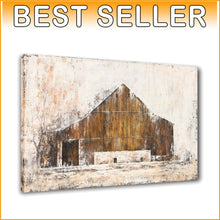 Load image into Gallery viewer, Beautiful 28x20 Rustic Barn Canvas Wall Art - Ready to Hang Farmhouse Charm