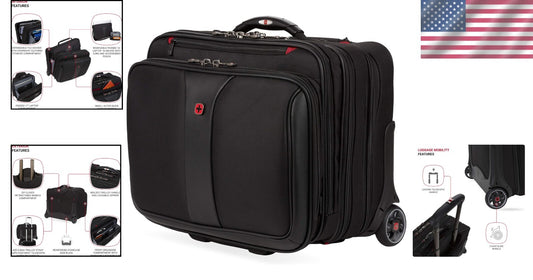 Wenger Patriot II 15.6-Inch Black Luggage with Padded Laptop Compartment