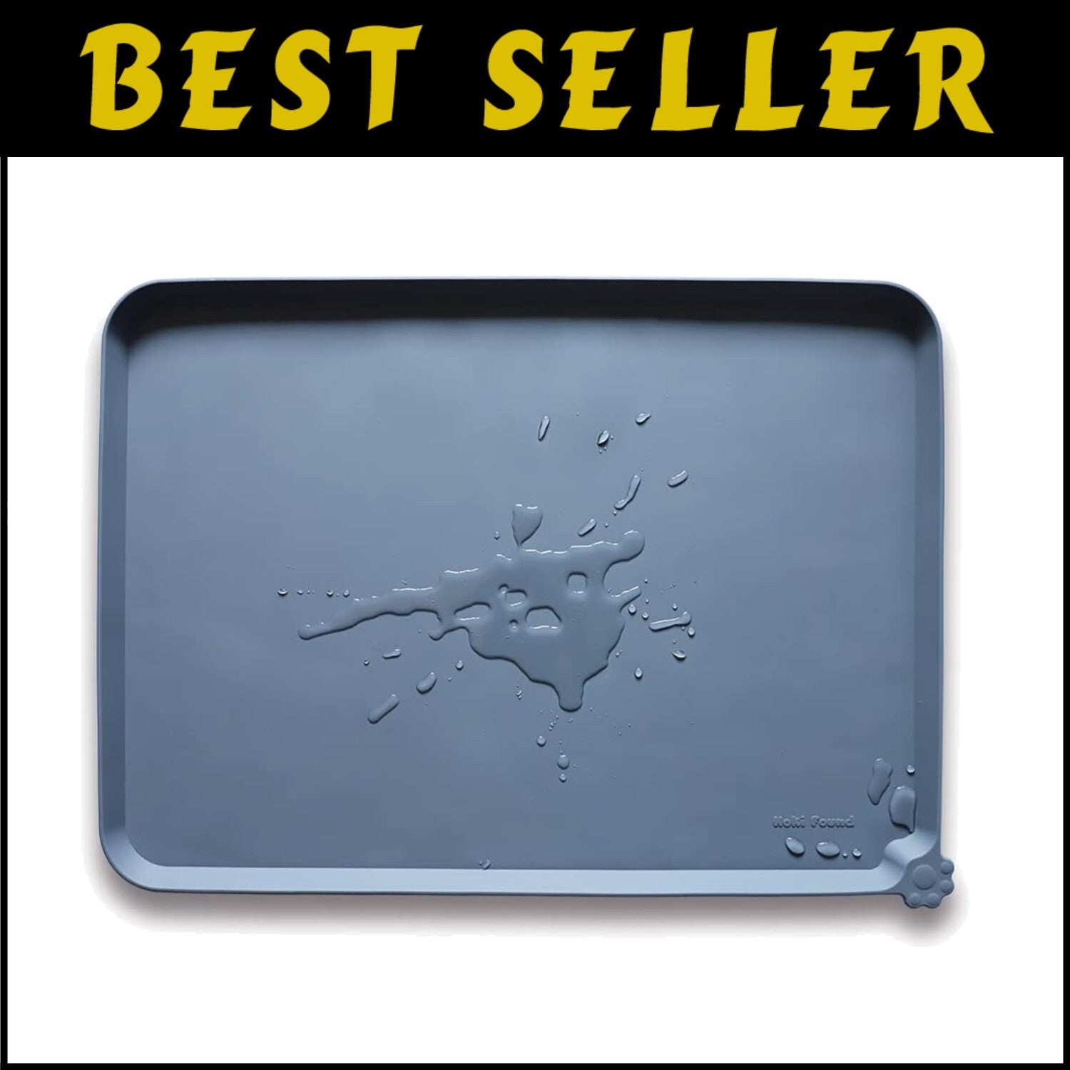 X-Large Non-Slip Silicone Pet Food Mat - Waterproof and Easy to Clean - 28"x20"