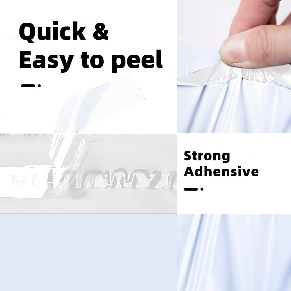 Heavy-Duty 7.5x10.5" Waterproof Poly Mailers - 1000 Pcs Self-Adhesive Envelopes
