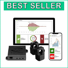 Load image into Gallery viewer, Indoor Electricity Monitor with 2 x 200A Sensors - WiFi/Ethernet Connect