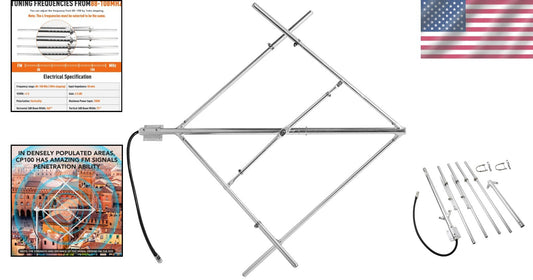 350W Outdoor Circular Polarized Antenna for Enhanced FM Broadcast 87-108MHz