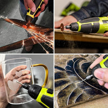 Load image into Gallery viewer, Versatile Cordless Rotary Tool Kit - 7 Speeds, Flex Shaft, 80+ Accessories