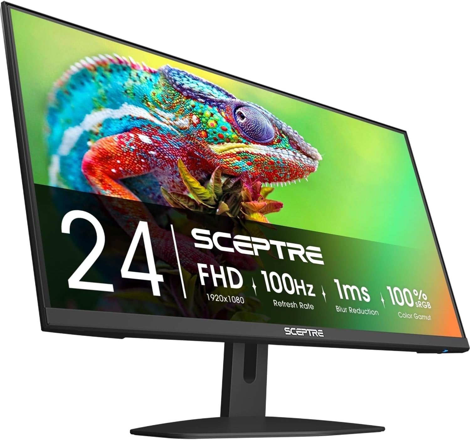 24-Inch Full HD 100Hz Monitor - Immersive Edgeless Display with FreeSync & Audio