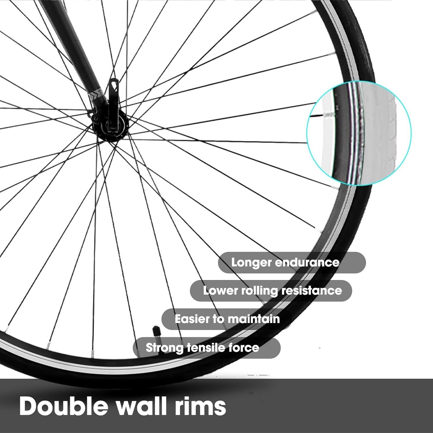 High-Performance 700C HILAND Road Bike for Men & Women - Lightweight Aluminum