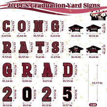 Load image into Gallery viewer, Neon Graduation Yard Decorations - 20 Inspirational Signs for Class of 2025