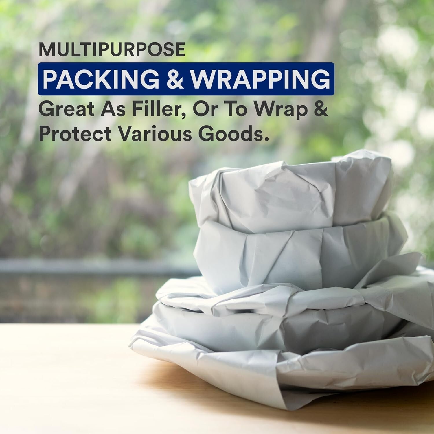 1440' Packing Paper Roll - 1000 Sheets of Eco-Friendly Newsprint for Shipping