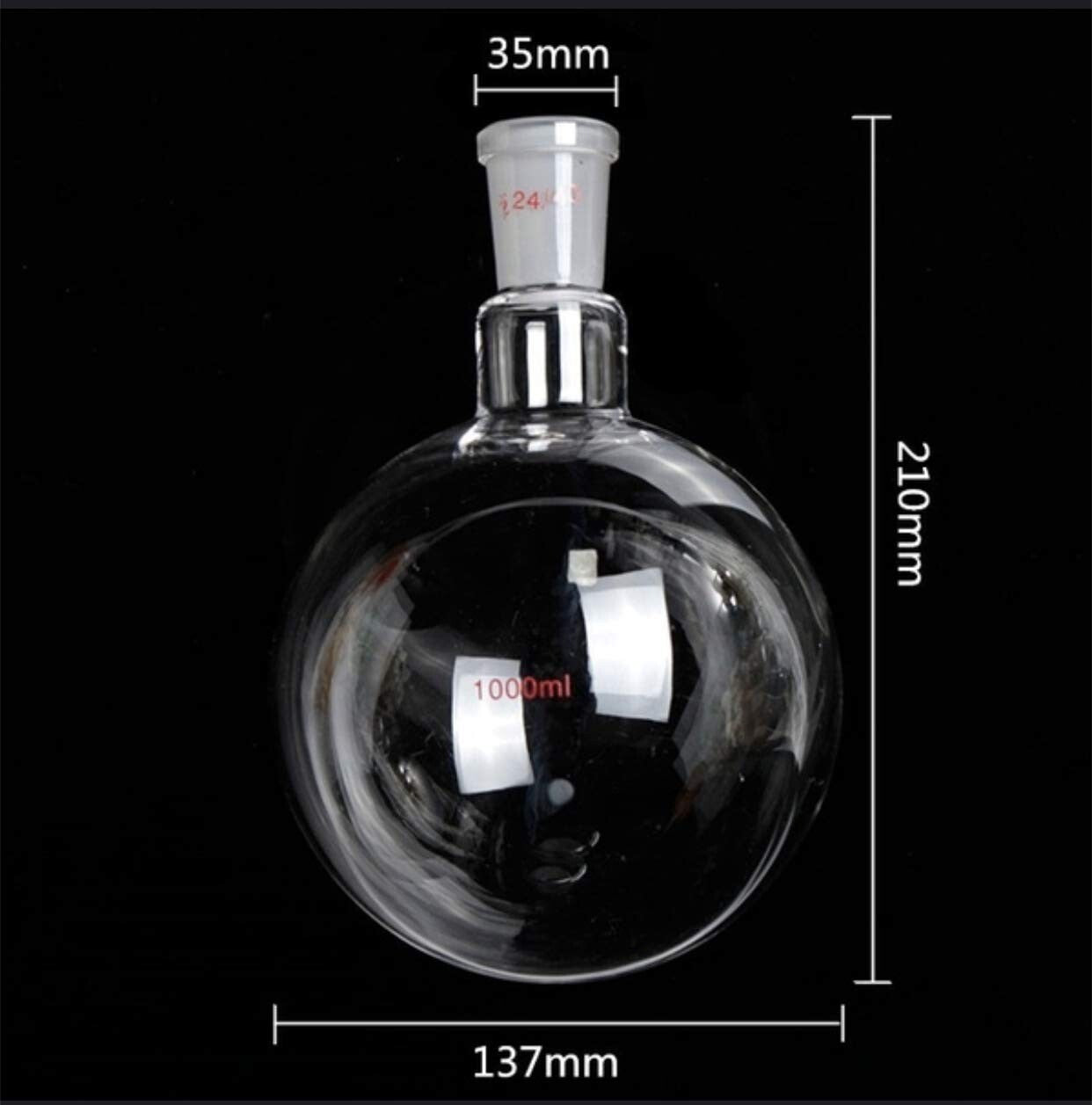 13-Piece 1000ml Chemistry Lab Glass Distillation Equipment with Round Bottom