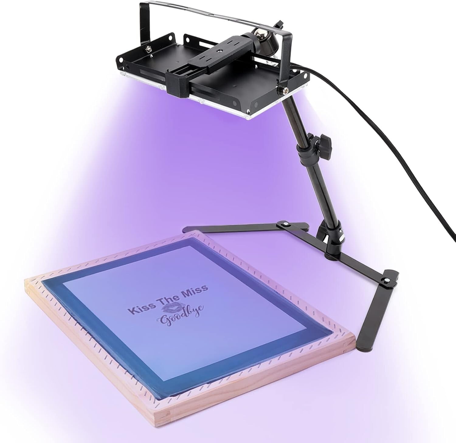 Creative 60-Piece Screen Printing Set with LED Lamp & Complete Accessories