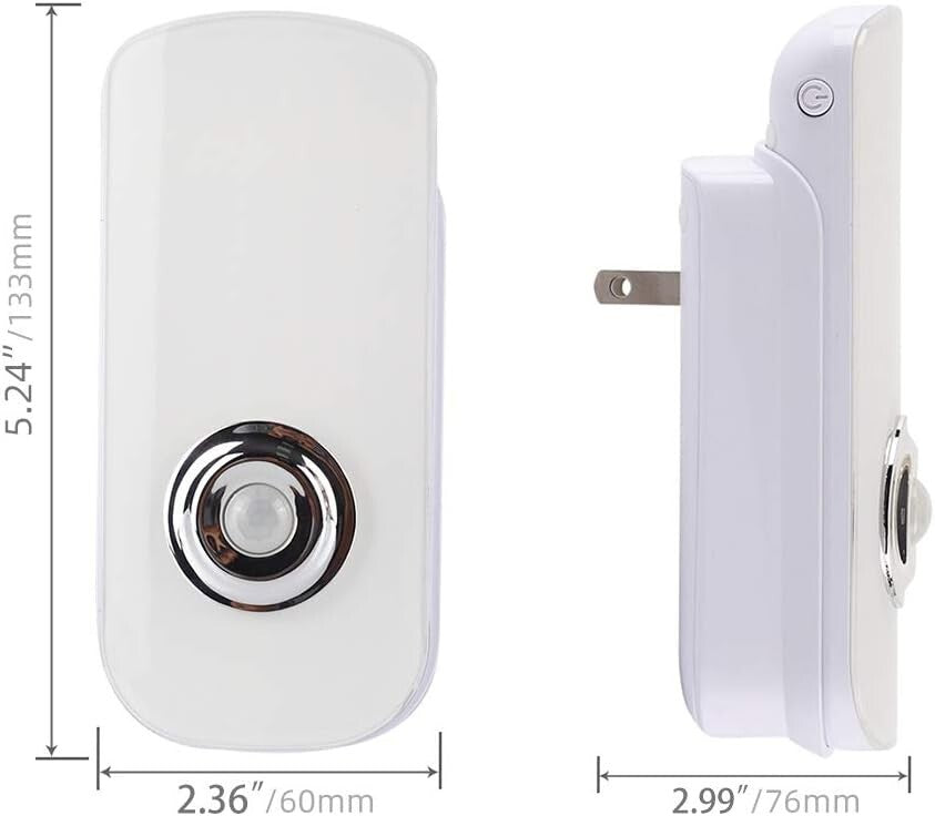 Energy Efficient 2 Pack LED Night Light with Motion Sensor - Modern Home Decor