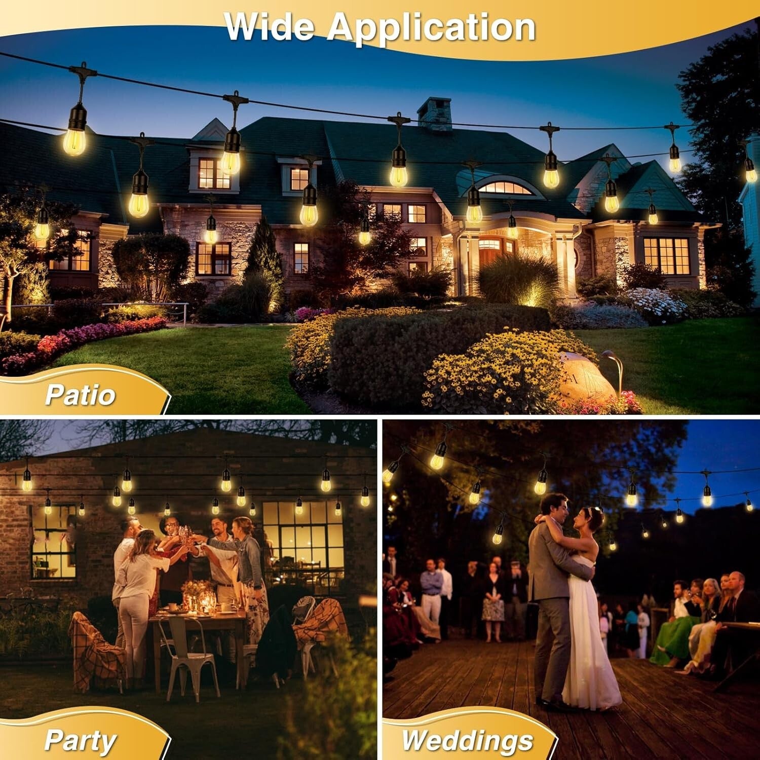 Dual-Pack Solar String Lights - 200FT Waterproof LED with Remote Control Options