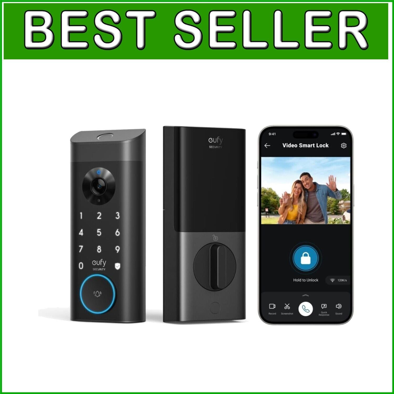 E330 Smart Lock: Fingerprint Recognition & Remote App Control with Night Vision