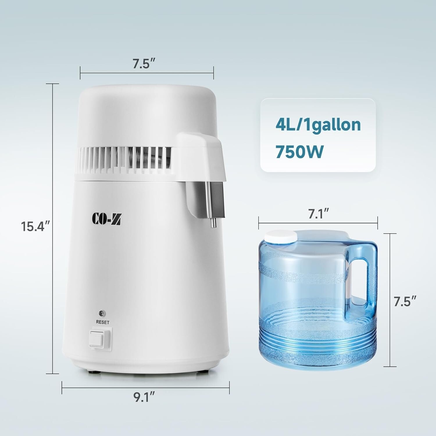 Versatile Distilled Water Maker - Ideal for Home, Office, and Labs - 1.5 L/h
