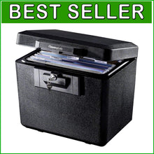 Load image into Gallery viewer, Black Fireproof Document Safe 0.61 Cu Ft with Key Lock - Protect Your Valuables