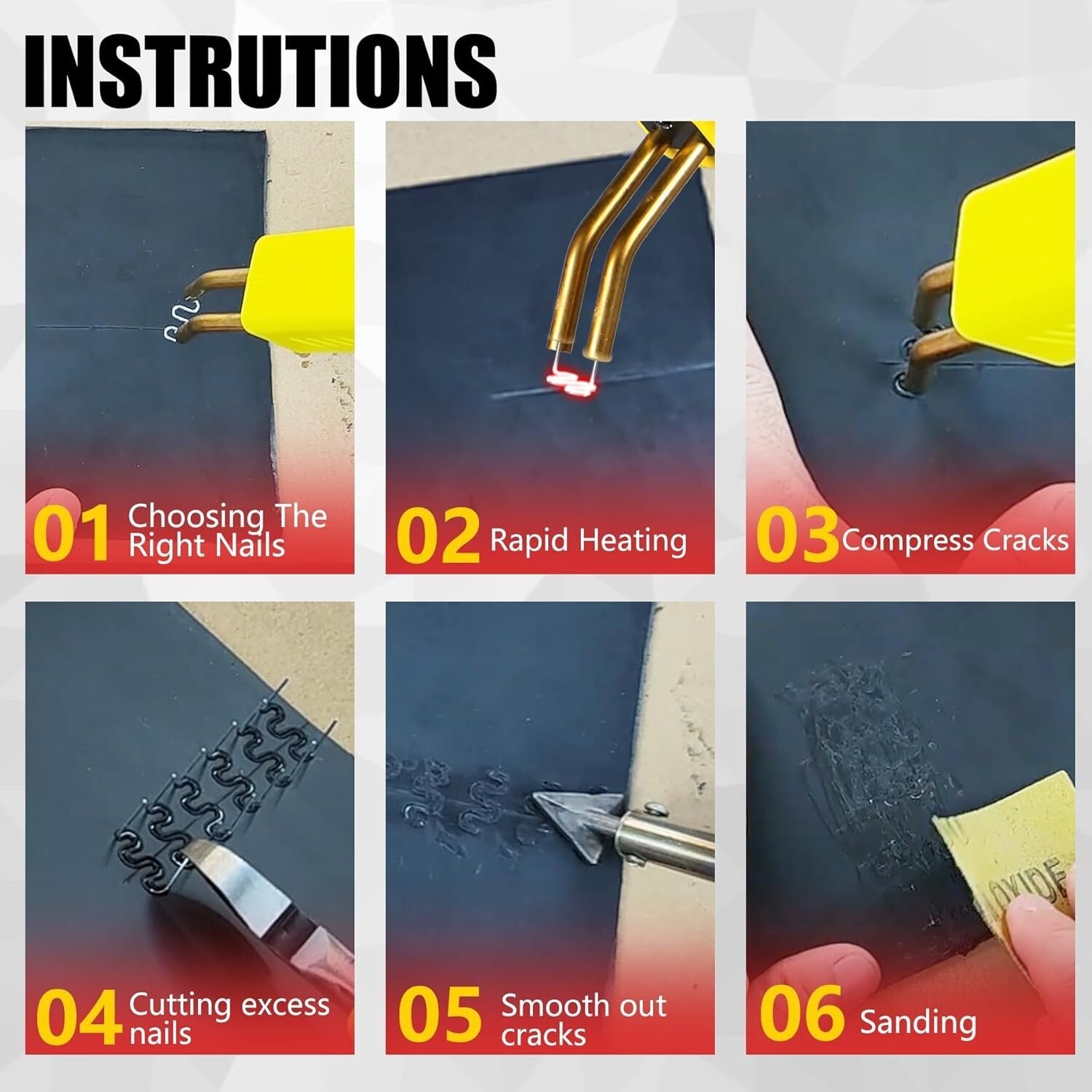 1000PCS Plastic Welder & Hot Stapler Repair Kit for Auto Bumper Restoration