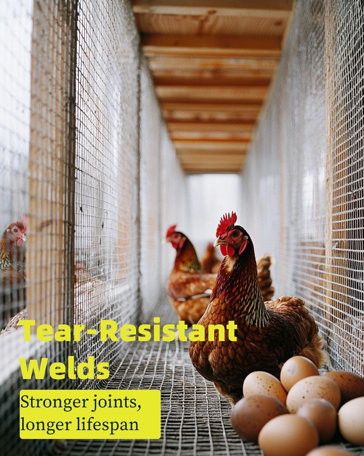 Durable 24" x 50' Hot-Dip Galvanized Wire Mesh with Gloves Included