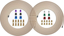 Load image into Gallery viewer, 25ft Copper-Nickel Brake Line Set – 1/4 &amp; 3/16 Tubing with 32 Fittings included