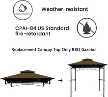 Load image into Gallery viewer, Easy-Install 5×8 Grill Canopy Top Cover - Fits L-GG001PST-F &amp; Offers Ventilation