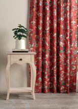 Load image into Gallery viewer, Stylish 108-Inch Light Filtering Cotton Drapes - Terracotta, Rod &amp; Loop Design