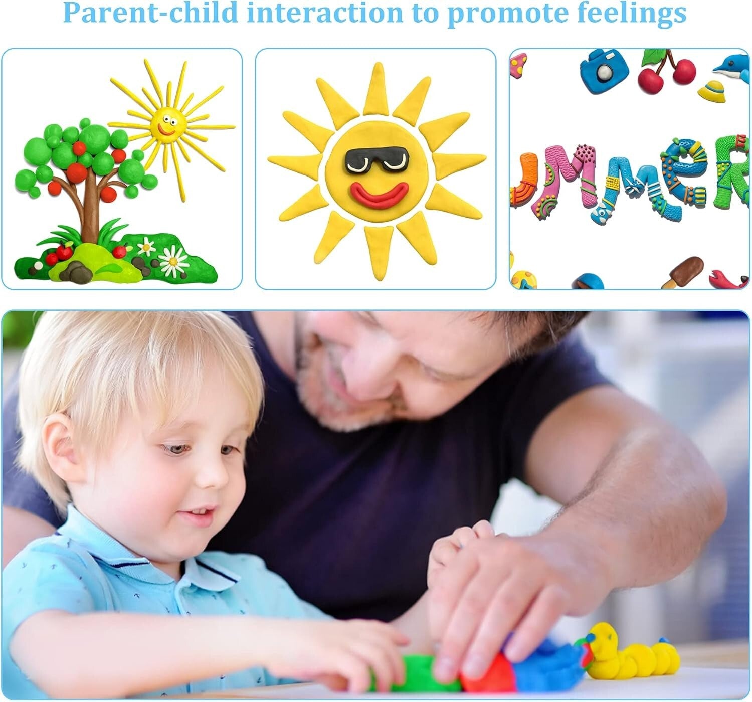 Engaging Polymer Clay Set for Ages 3+ - 72 Colors & Modeling Tools Included