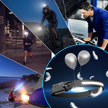 Load image into Gallery viewer, Waterproof 4-Pack Rechargeable Headlamps with Motion Sensor &amp; 30° Wide Beam