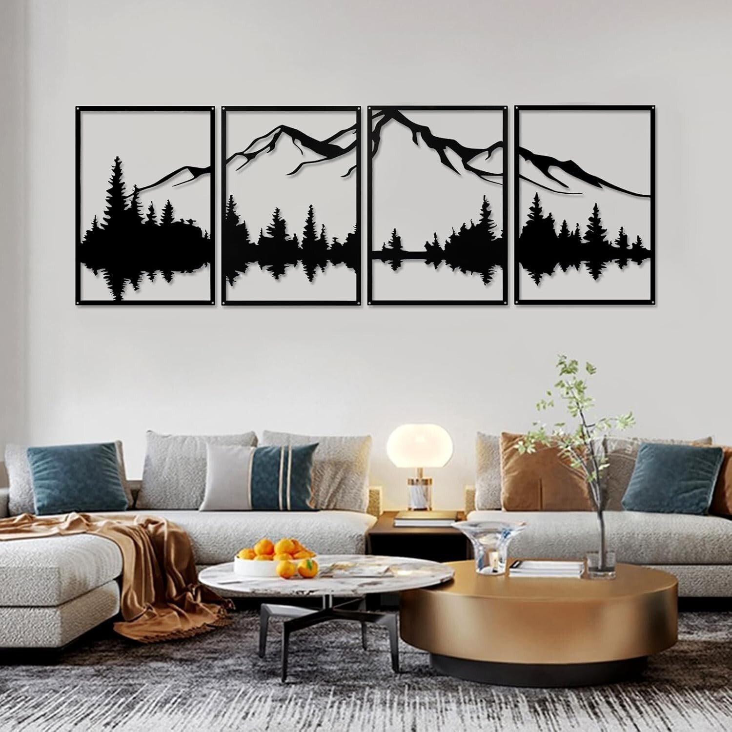 Unique Mountain and Forest Metal Wall Art Collection - Easy to Install Decor