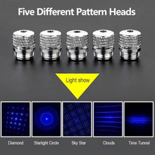 Load image into Gallery viewer, Lightweight 500 Lumen Blue Flashlight with Adjustable Beam for Hiking &amp; Camping