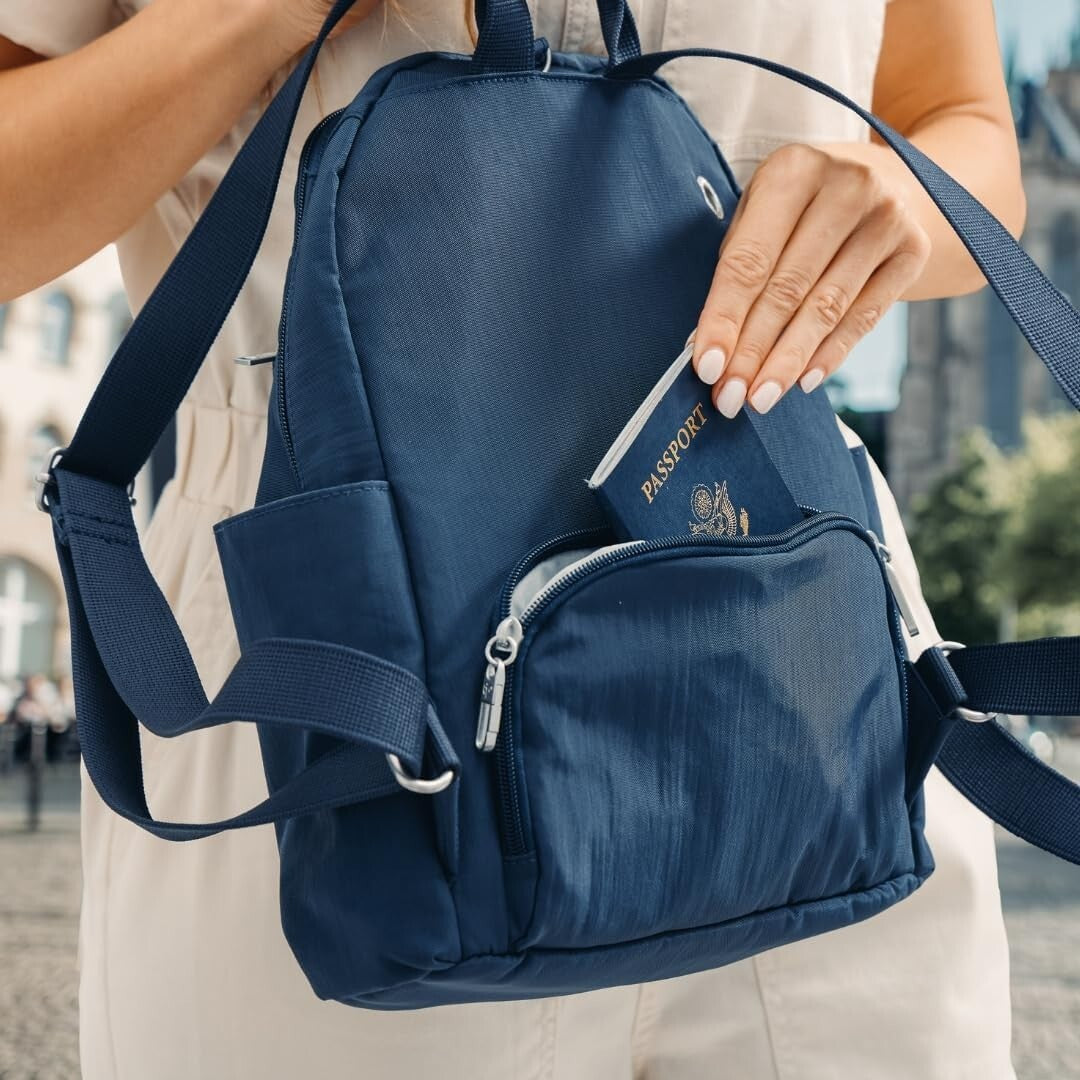 Versatile 7.5L Travel Backpack with Slash-Resistant Features and RFID Safety