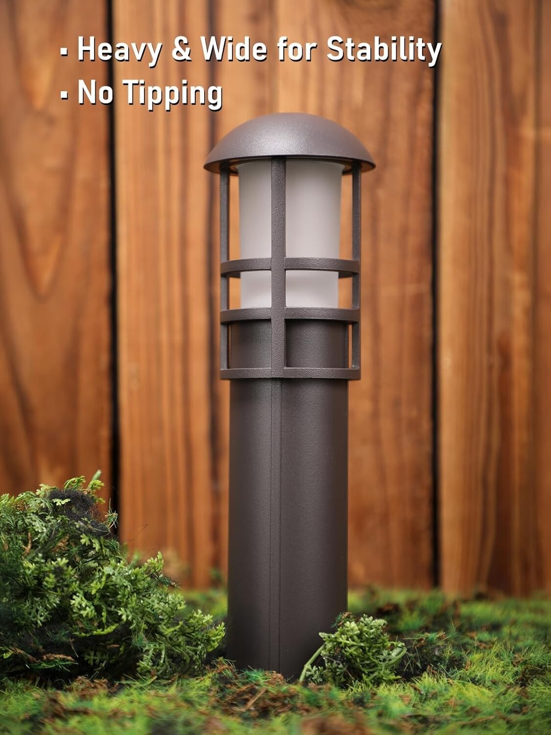 Warm White 3000K LED Bollard Lights - Waterproof Landscape Lighting 12-Count