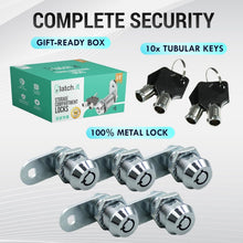 Load image into Gallery viewer, Secure Your Valuables: 5-Pack 7/8” RV Storage Locks with Trusted Tubular Keys