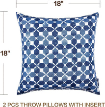 Load image into Gallery viewer, Durable Waterproof Outdoor Pillows 18x18 with Plush Inserts - Year-Round Comfort
