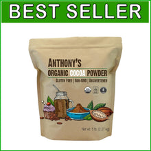 Load image into Gallery viewer, 5 lb Batch Tested Organic Raw Cocoa Powder - Perfect for Baking &amp; Smoothies