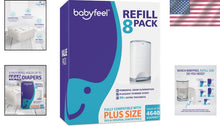 Load image into Gallery viewer, Powerful Odor-Neutralizing Diaper Pail Refills - 8 Pack with Fresh Powder Aroma